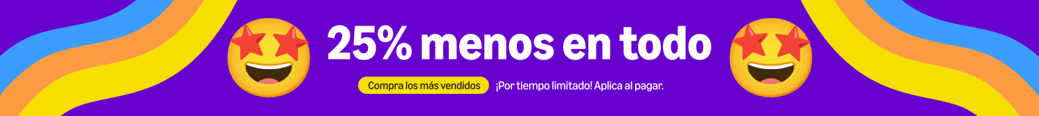 25% Menos en todo